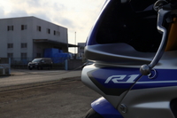 ヤマハ　８耐　R1　レース　カスタム　塗装　マットシルバー１　ダークパープリッシュブルーメタリック　カウル塗装　FRP